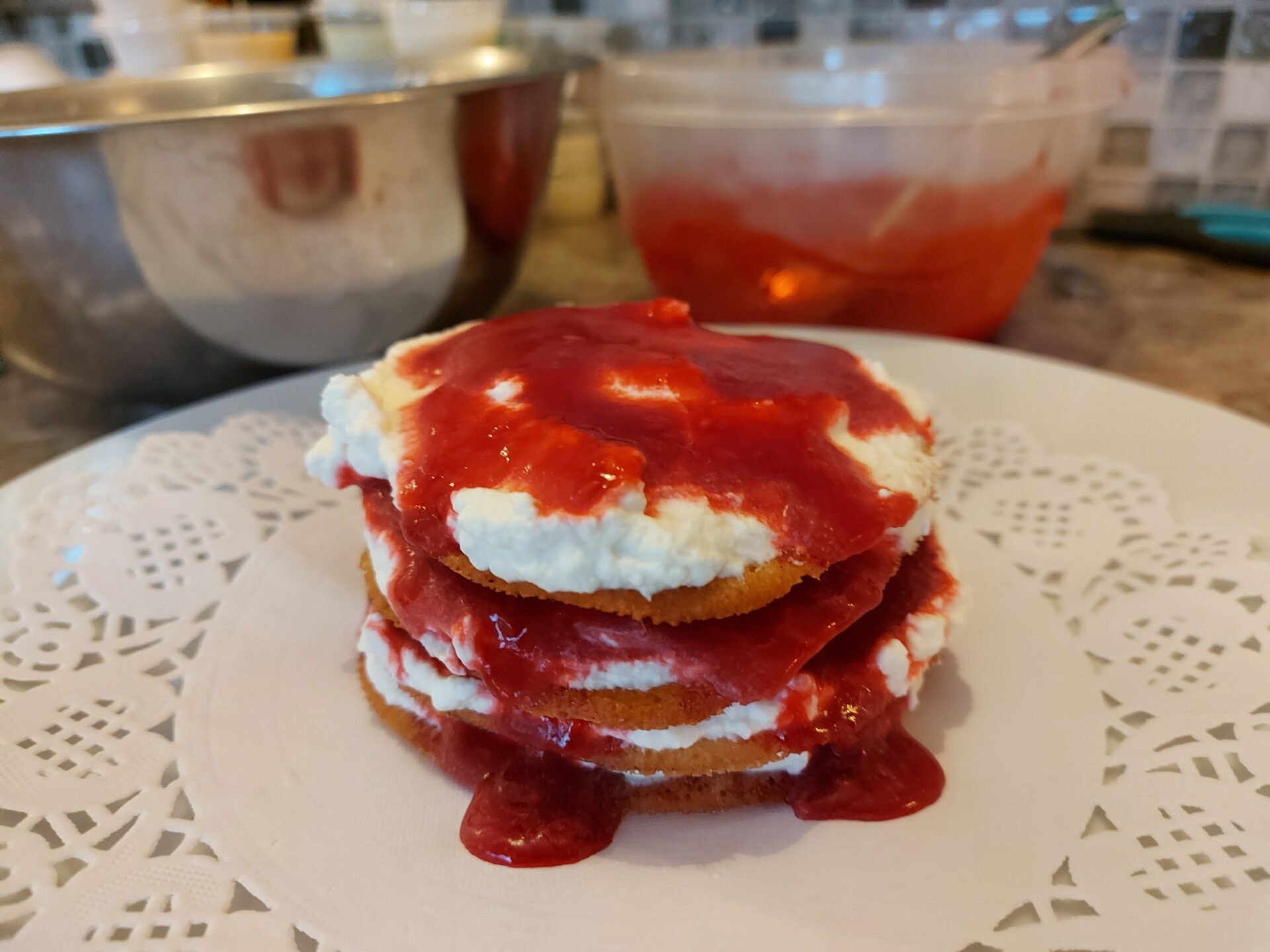 gâteau aux framboises
