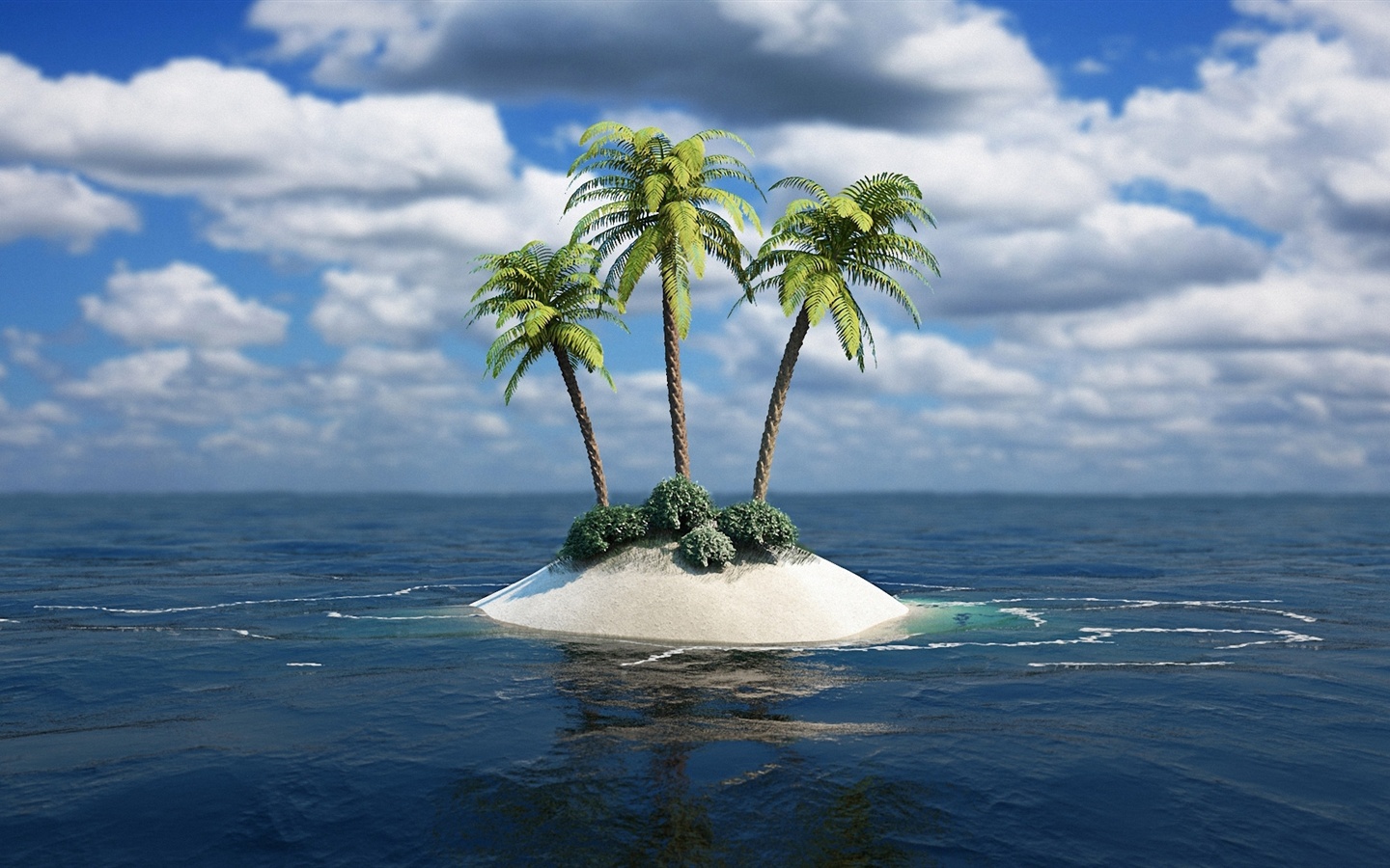 Lonely-island-the-island-s-three-palm-trees_1440x900