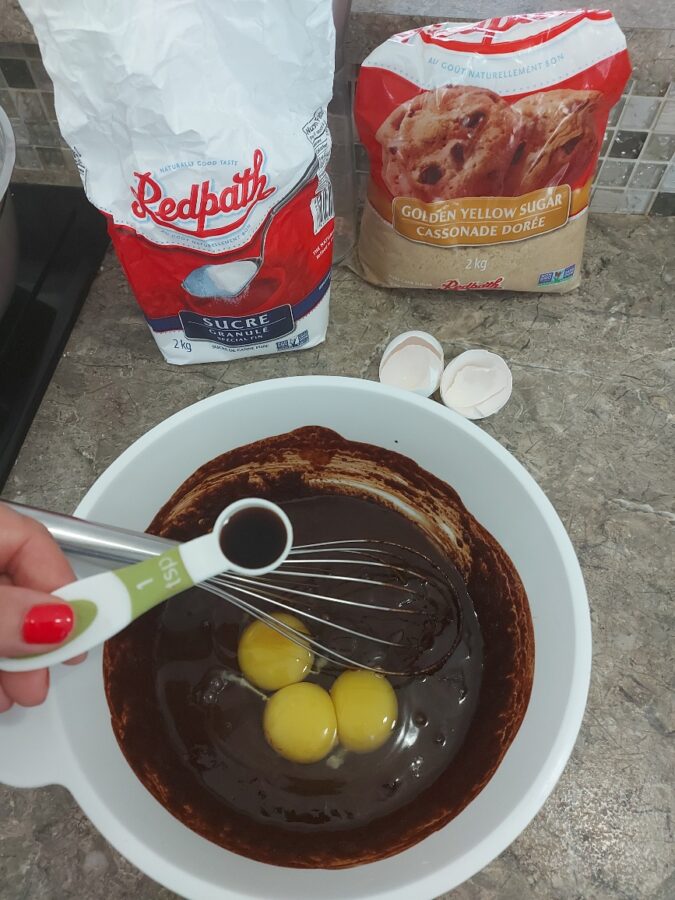 Préparation des brownies