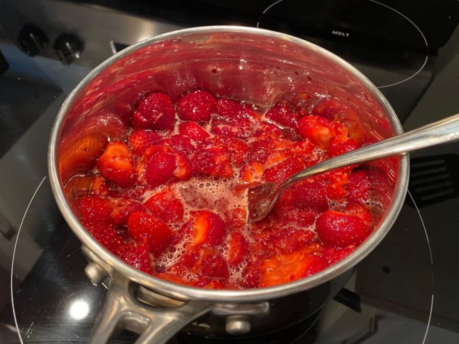 fraises, chia érable