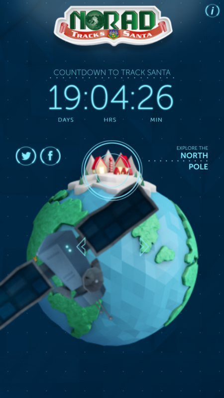 Capture d'écran Norad Tracks Santa 2